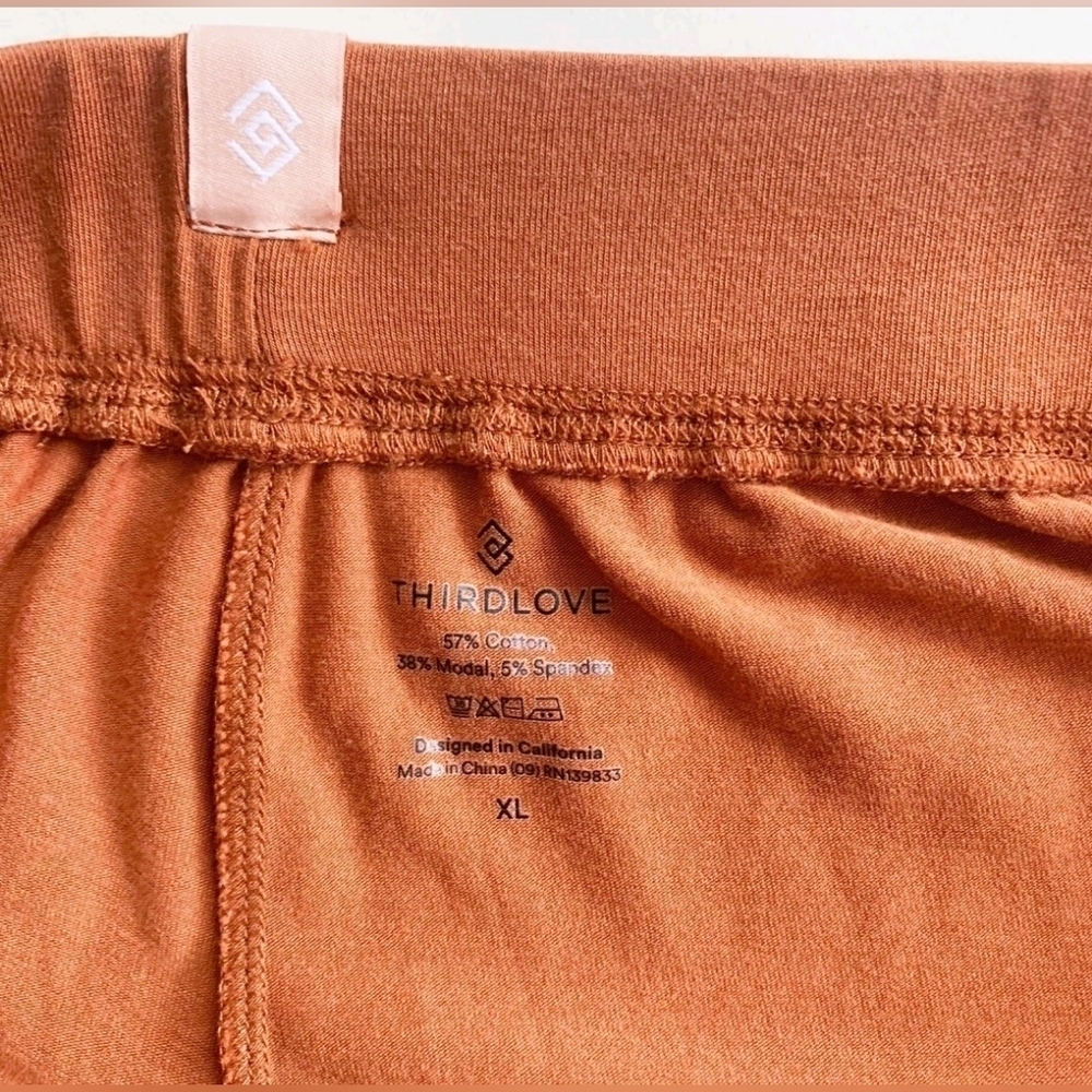 ThirdLove Wonderknit Pajama Jogger Pants In Burnt Orange! - Picture 3 of 3